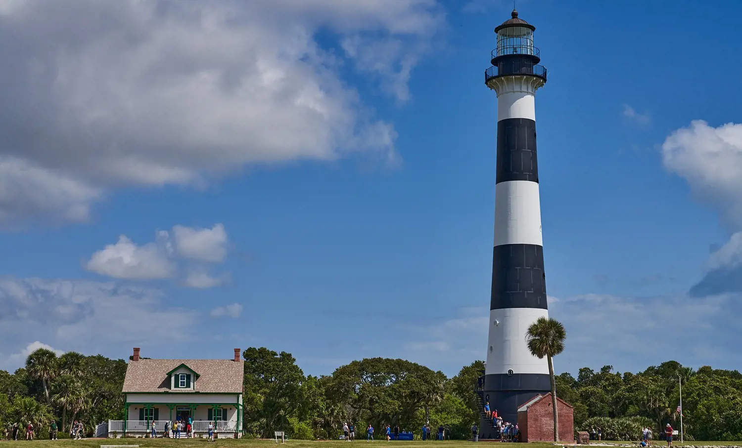 Cape Canaveral Lighthouse was was a 65 feet brick tower completed in 1848