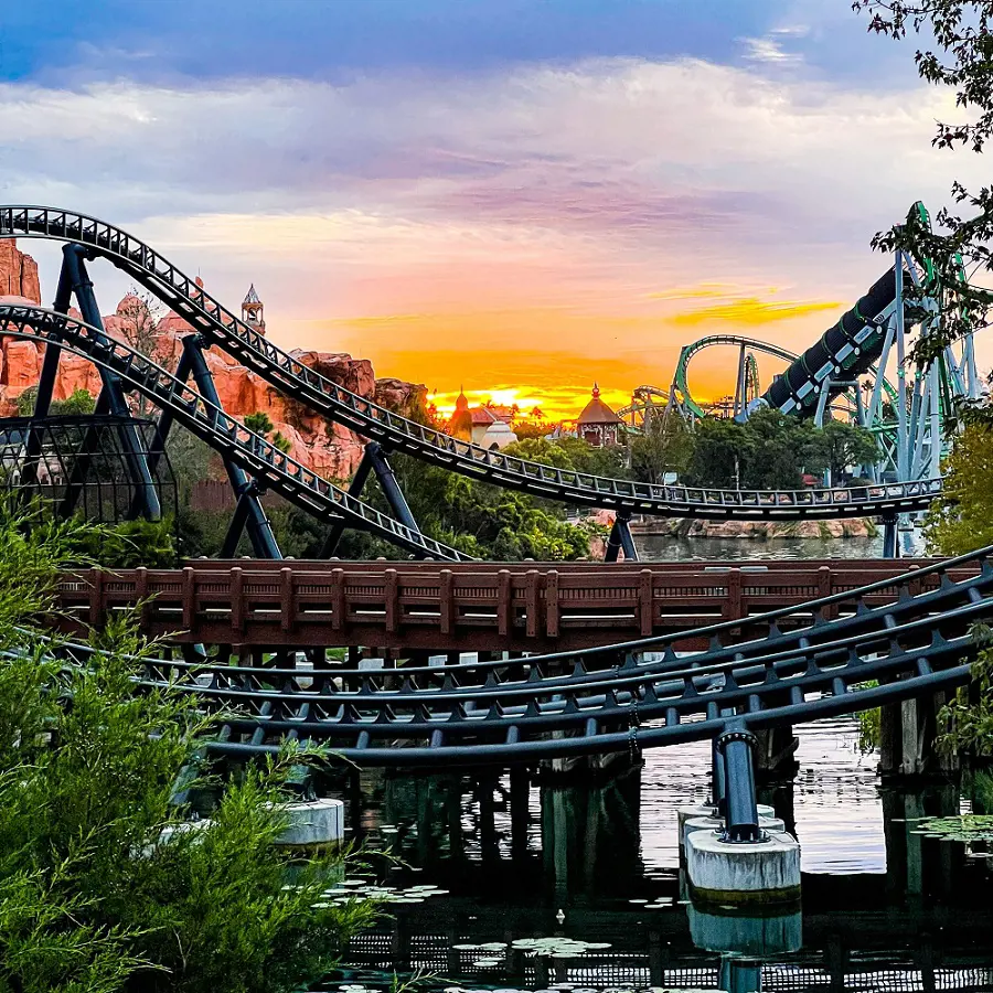 Veloci coaster of Universal Orlando Resort pictured in November 2022