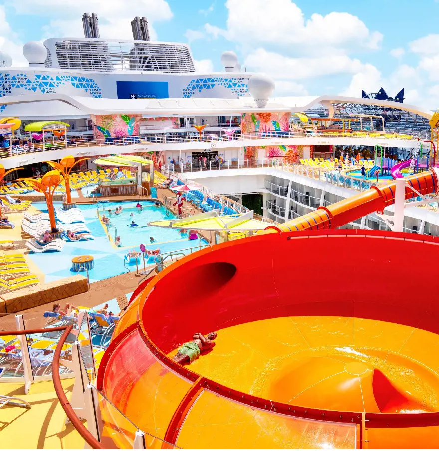 Water Splash is the most popular activity on board.