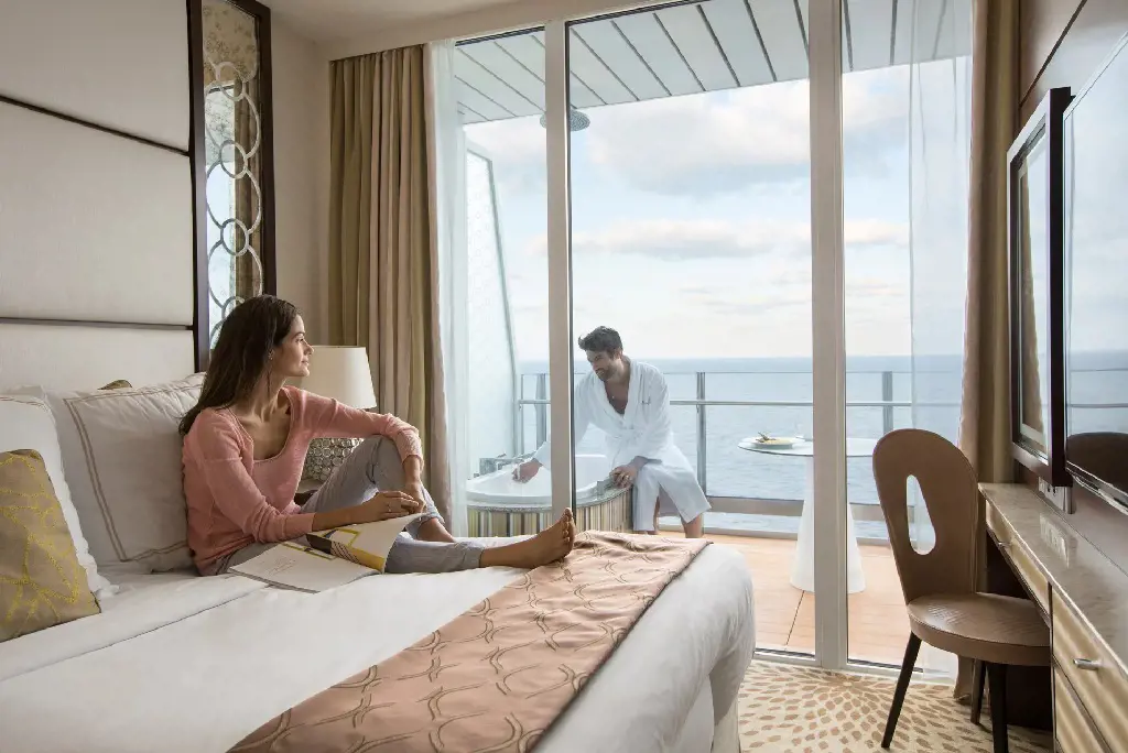 The stateroom features a veranda for oceanview.