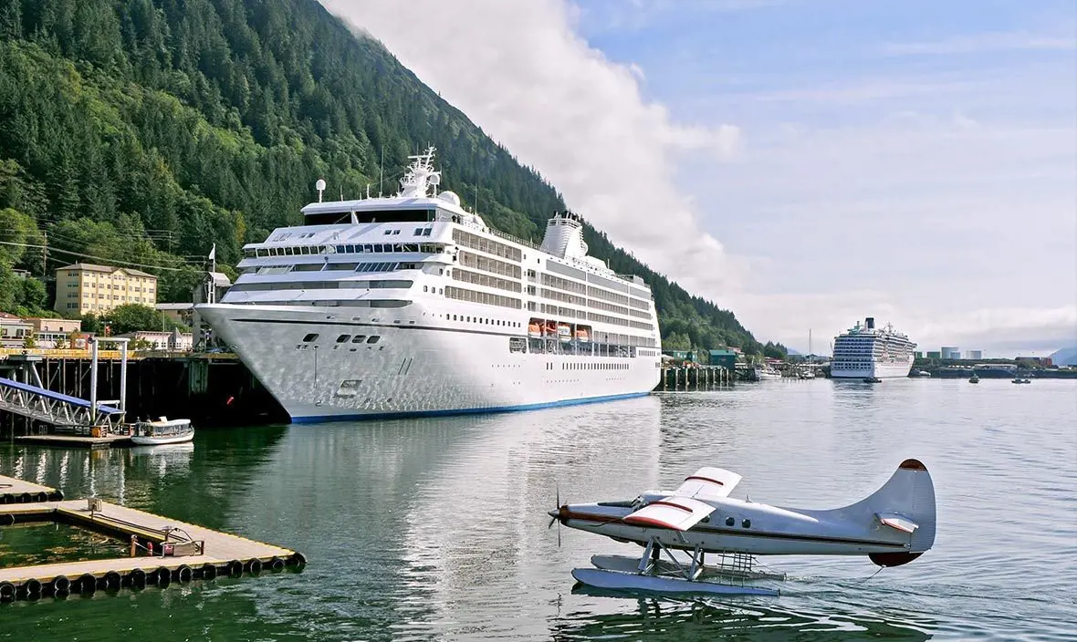 Juneau cruise port has four terminals: Marine Park, Ferry Terminal, and South Franklin Dock