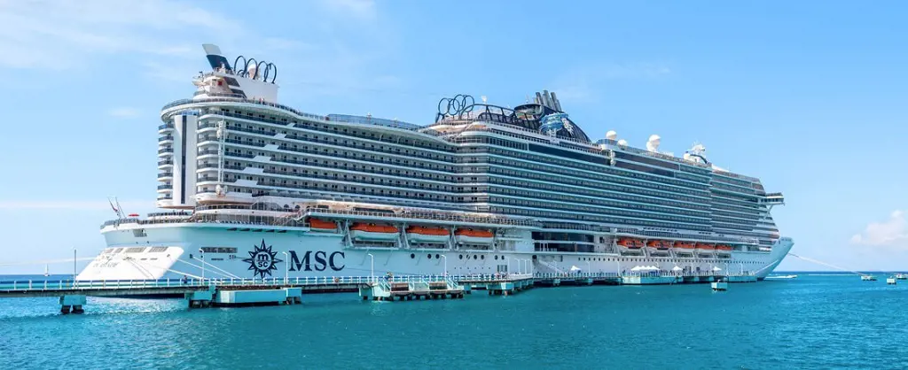 MSC Seaside sails at the speed of 21.3 knots