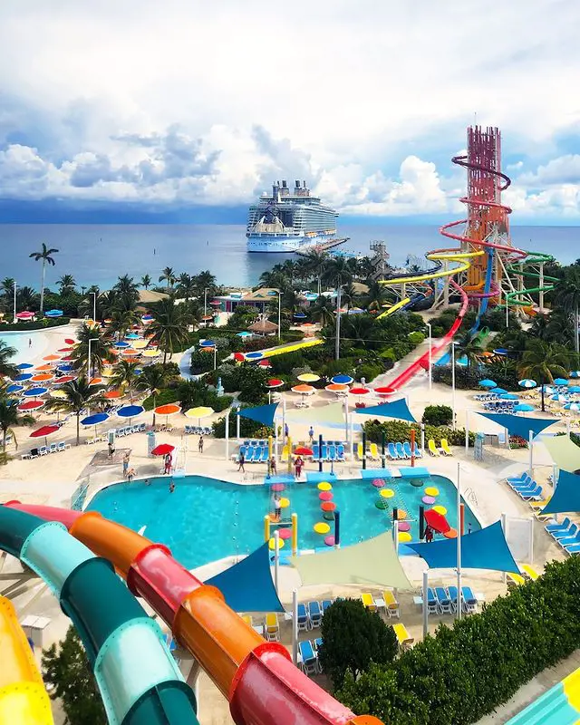 CocoCay Island has the tallest waster slide in North America