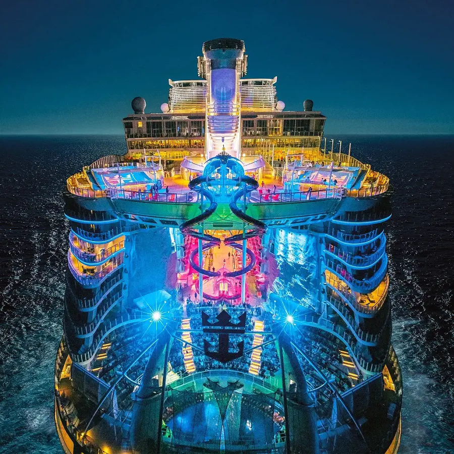 Harmony Of The Seas has 17 decks and 26 lounges