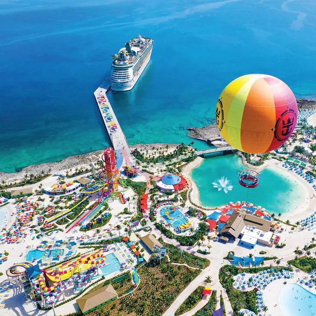 Perfect Day at Coco Cay is a family-friendly island owned by the Royal Caribbean International
