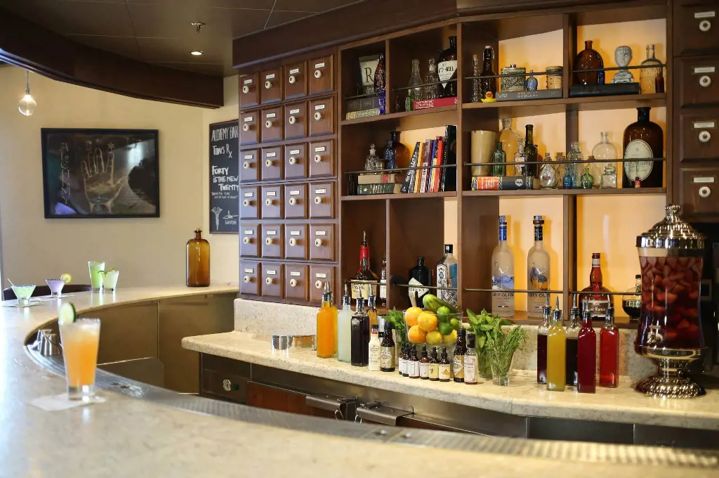 The Alchemy bar has seven classic cocktails on board.
