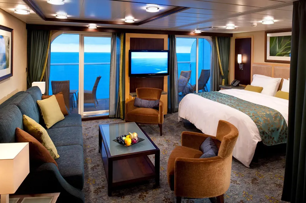 Royal Caribbean has four room of four categories including suites and outside staterooms.