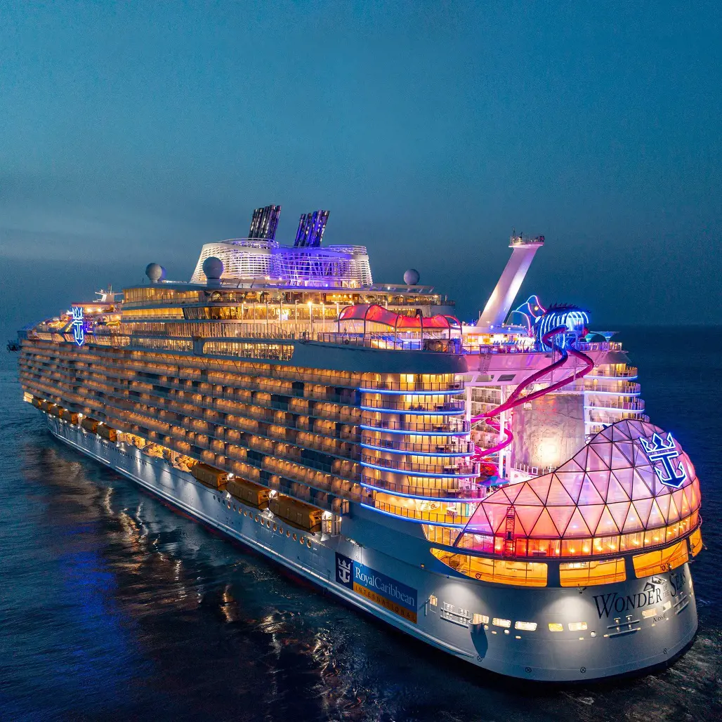 The Wonder of the Seas as world-class amenities and an array of dining options