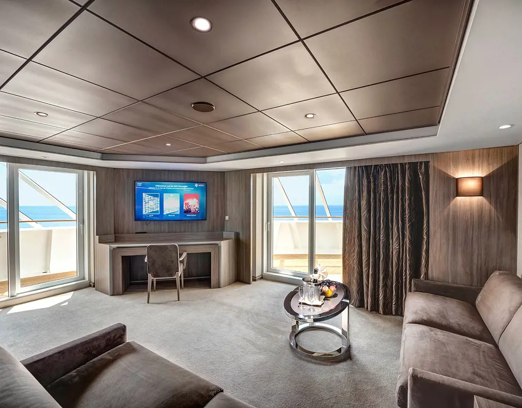 MSC Yacht Club Royal Suite with Balcony have a detachable double bed